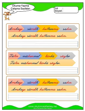 ü sesi Çalışma Sayfaları